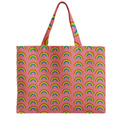 Pride Rainbow Flag Pattern Zipper Mini Tote Bag by Valentinaart