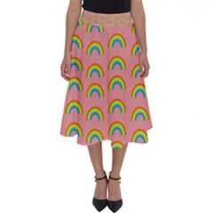 Pride Rainbow Flag Pattern Perfect Length Midi Skirt by Valentinaart