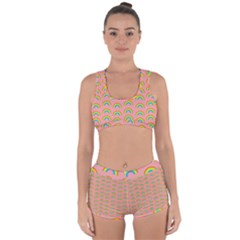 Pride Rainbow Flag Pattern Racerback Boyleg Bikini Set by Valentinaart