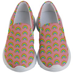 Pride Rainbow Flag Pattern Kids  Lightweight Slip Ons by Valentinaart