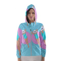 Lady In The Pool Women s Hooded Windbreaker by Valentinaart