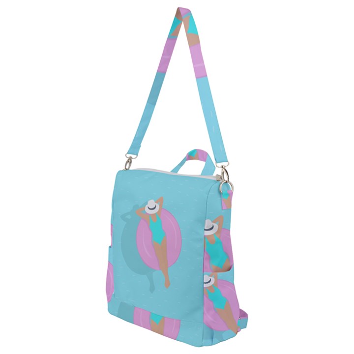 Lady in the pool Crossbody Backpack