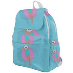 Lady In The Pool Top Flap Backpack by Valentinaart