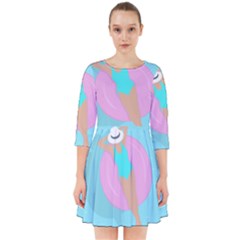 Lady In The Pool Smock Dress by Valentinaart