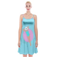 Lady In The Pool Spaghetti Strap Velvet Dress