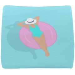 Lady In The Pool Seat Cushion by Valentinaart