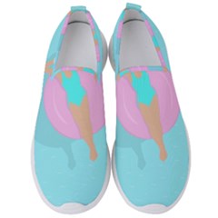 Lady In The Pool Men s Slip On Sneakers by Valentinaart