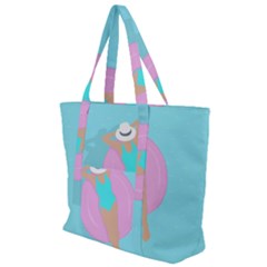 Lady In The Pool Zip Up Canvas Bag by Valentinaart