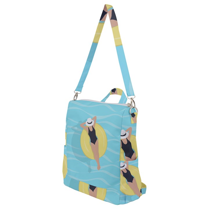 Lady in the pool Crossbody Backpack