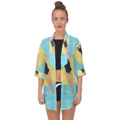 Lady In The Pool Open Front Chiffon Kimono by Valentinaart