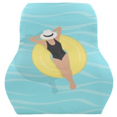 Lady In The Pool Car Seat Back Cushion  by Valentinaart