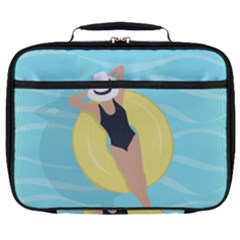 Lady In The Pool Full Print Lunch Bag by Valentinaart