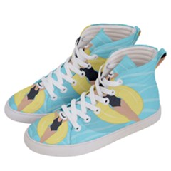 Lady In The Pool Women s Hi-top Skate Sneakers by Valentinaart