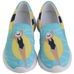 Lady In The Pool Kids  Lightweight Slip Ons by Valentinaart