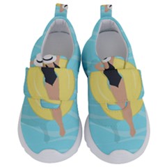 Lady In The Pool Kids  Velcro No Lace Shoes by Valentinaart