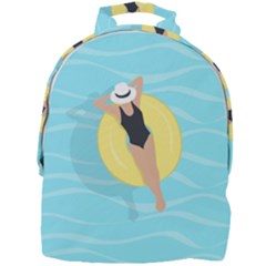 Lady In The Pool Mini Full Print Backpack by Valentinaart