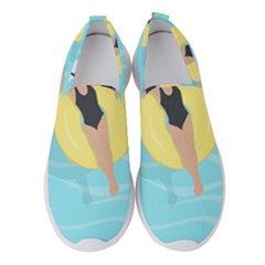 Lady In The Pool Women s Slip On Sneakers by Valentinaart