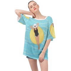 Lady In The Pool Oversized Chiffon Top