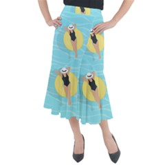 Lady In The Pool Midi Mermaid Skirt