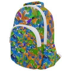 Paint Brushes On A White Background                        Rounded Multi Pocket Backpack by LalyLauraFLM