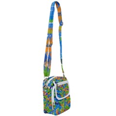 Paint Brushes On A White Background                        Shoulder Strap Belt Bag