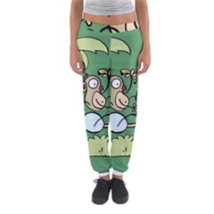 Ostrich Jungle Monkey Plants Women s Jogger Sweatpants by Bajindul