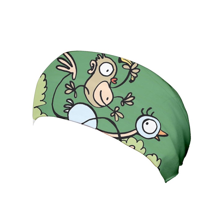 Ostrich Jungle Monkey Plants Yoga Headband