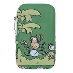 Ostrich Jungle Monkey Plants Waist Pouch (large) by Bajindul