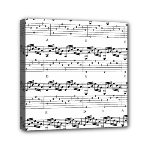 Notes Lines Music Mini Canvas 6  X 6  (stretched) by Mariart