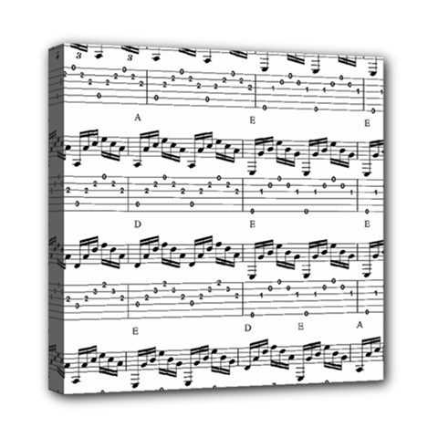 Notes Lines Music Mini Canvas 8  X 8  (stretched) by Mariart