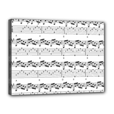 Notes Lines Music Canvas 16  X 12  (stretched) by Mariart