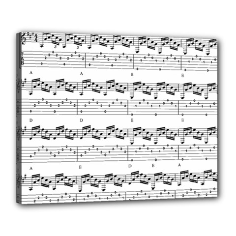 Notes Lines Music Canvas 20  X 16  (stretched) by Mariart