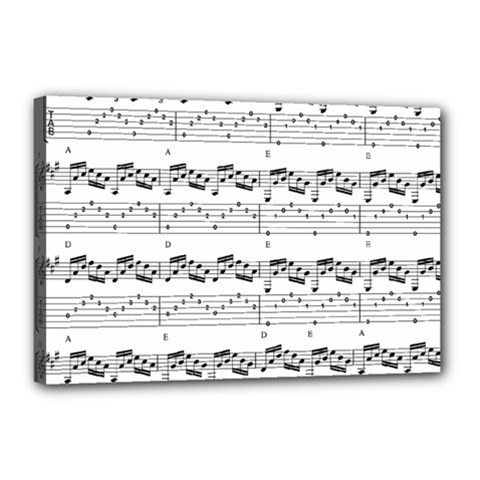 Notes Lines Music Canvas 18  X 12  (stretched) by Mariart