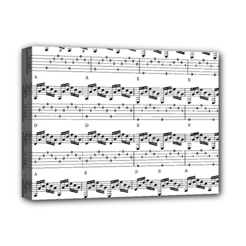 Notes Lines Music Deluxe Canvas 16  X 12  (stretched)  by Mariart