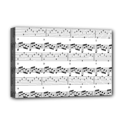 Notes Lines Music Deluxe Canvas 18  X 12  (stretched) by Mariart