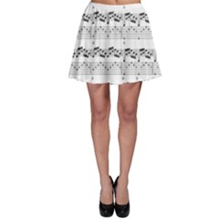 Notes Lines Music Skater Skirt by Mariart