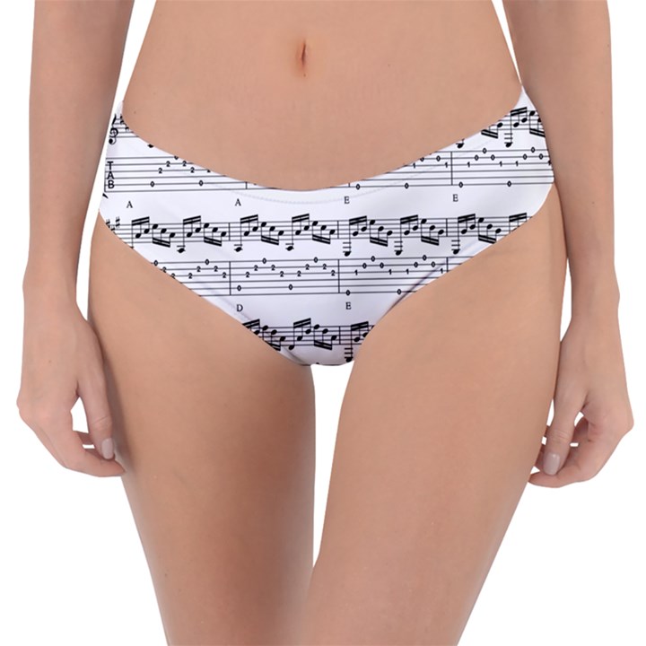 Notes Lines Music Reversible Classic Bikini Bottoms