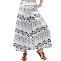 Notes Lines Music Satin Palazzo Pants by Mariart