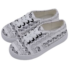 Notes Lines Music Kids  Classic Low Top Sneakers by Mariart