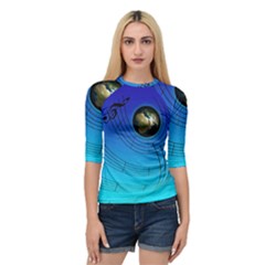 Music Reble Sound Concert Quarter Sleeve Raglan Tee