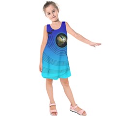 Music Reble Sound Concert Kids  Sleeveless Dress