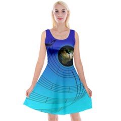 Music Reble Sound Concert Reversible Velvet Sleeveless Dress