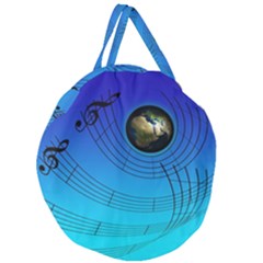 Music Reble Sound Concert Giant Round Zipper Tote