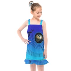 Music Reble Sound Concert Kids  Overall Dress