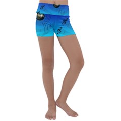 Music Reble Sound Concert Kids  Lightweight Velour Yoga Shorts