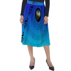 Music Reble Sound Concert Classic Velour Midi Skirt  by HermanTelo