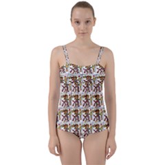 Aztec 1 Twist Front Tankini Set by ArtworkByPatrick