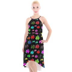 Fish 2 High-low Halter Chiffon Dress  by ArtworkByPatrick