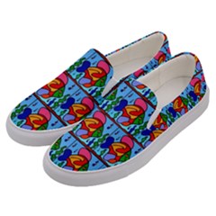 Fish 3 Men s Canvas Slip Ons by ArtworkByPatrick