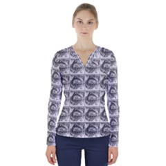 Fish 4 V-neck Long Sleeve Top by ArtworkByPatrick